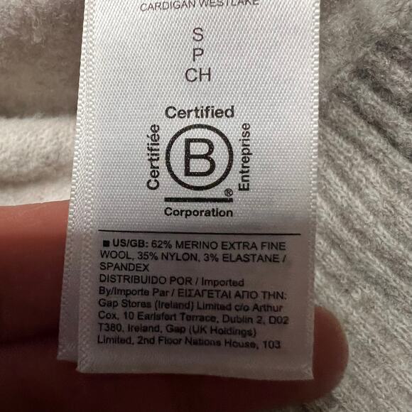 Athleta Sweater Womens Small Cardigan Westlake Extra Fine Merino Wool 982860 - Picture 7 of 8